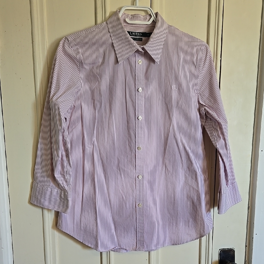 Ralph Lauren Pink Striped Blouse